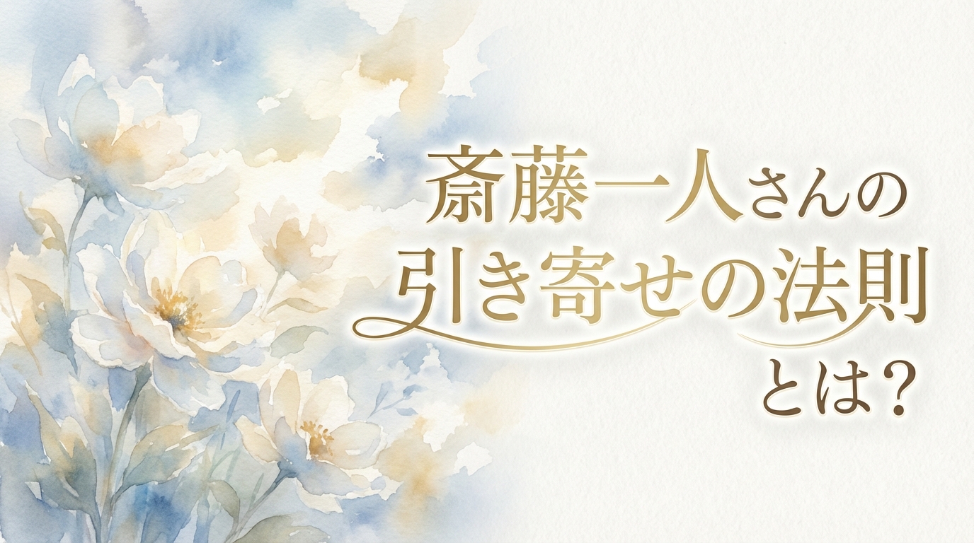 斎藤一人さんの引き寄せの法則とは？