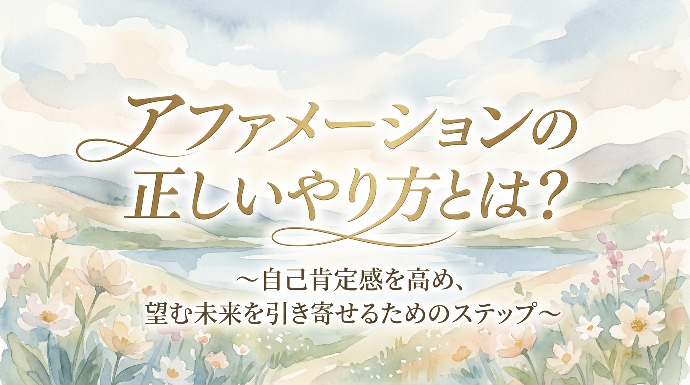 アファメーションの正しいやり方とは？
