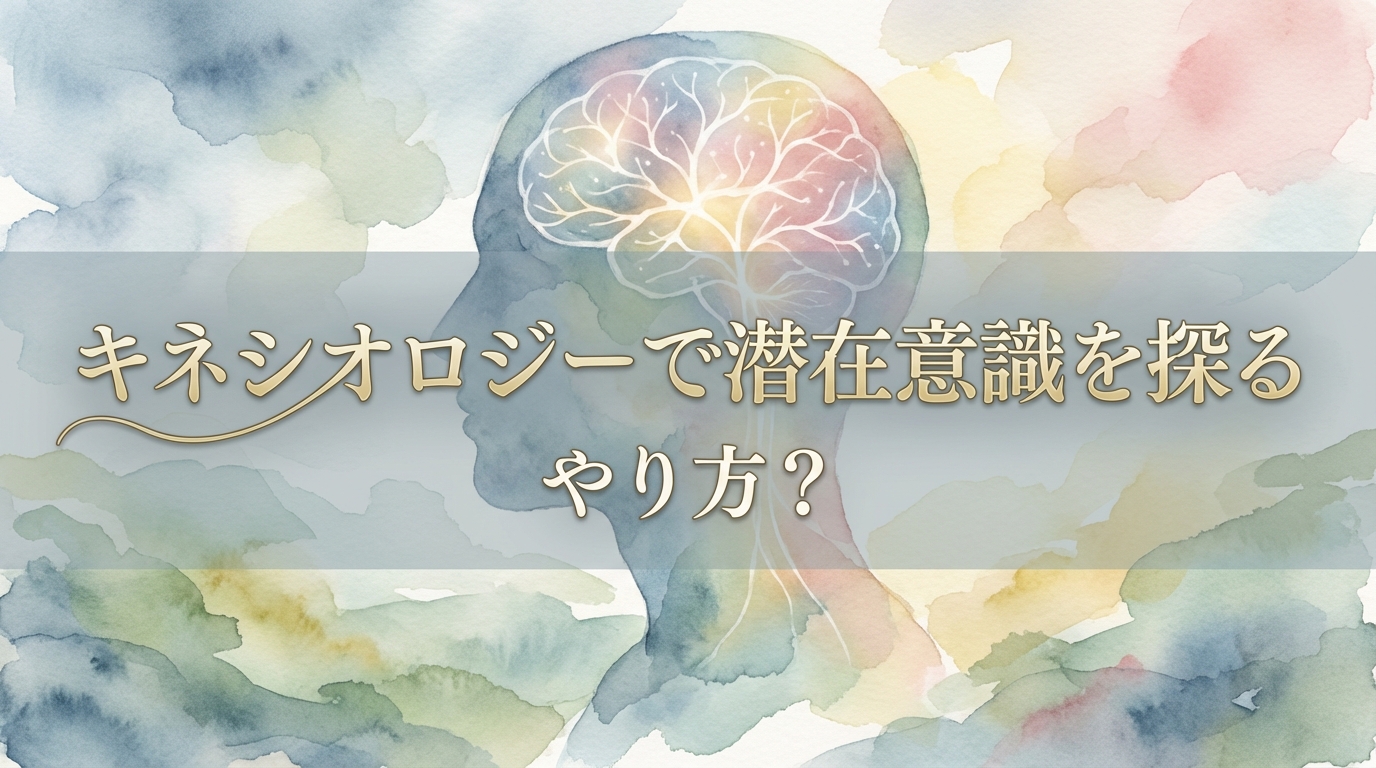 キネシオロジーで潜在意識を探るやり方？
