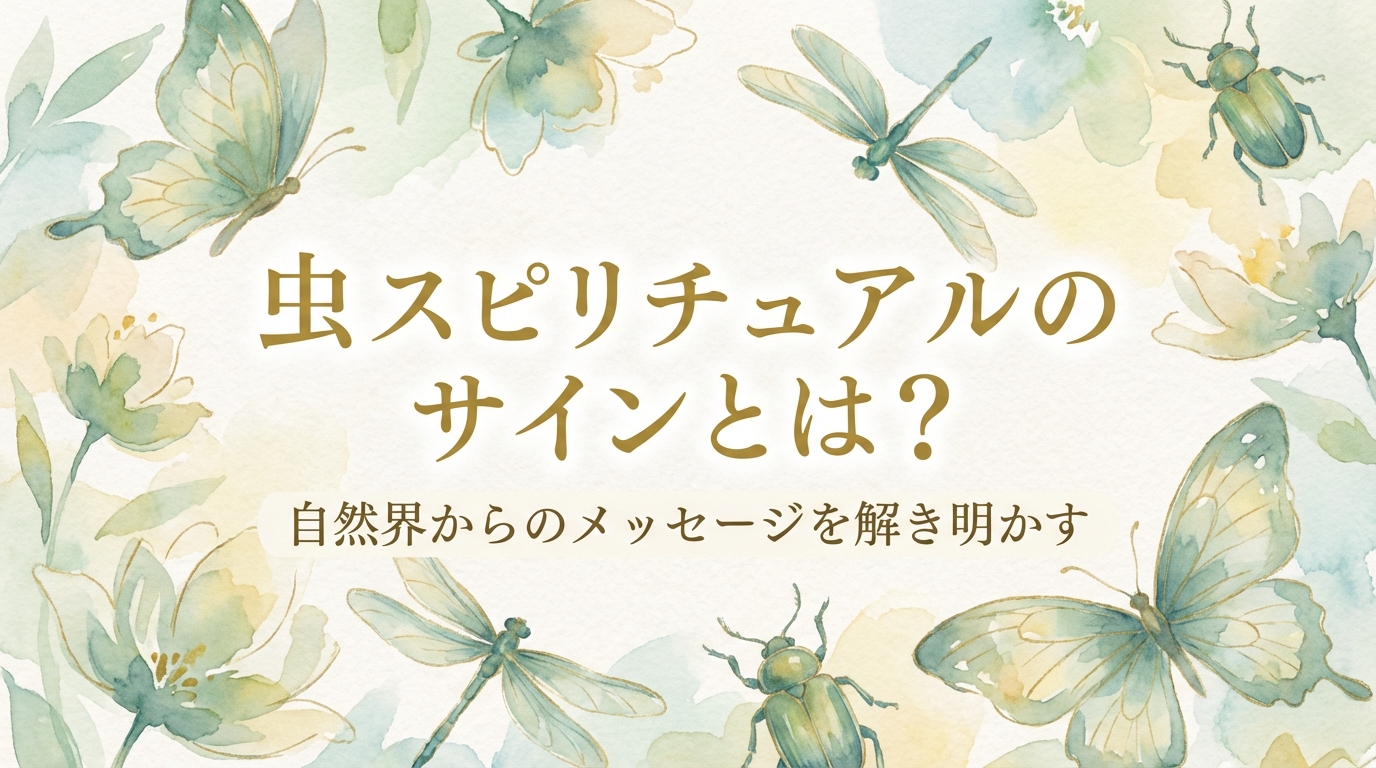 虫 スピリチュアルのサインとは？
