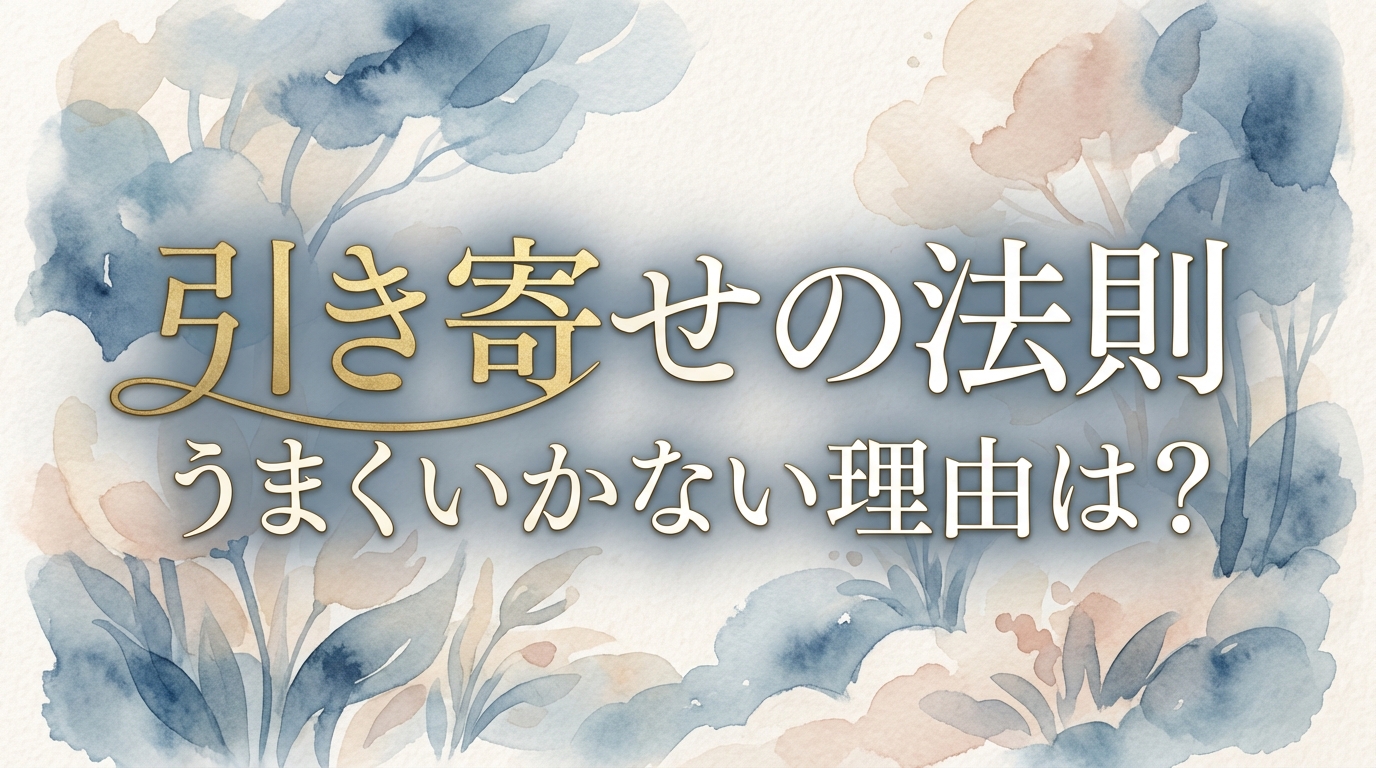引き寄せの法則がうまくいかない理由は？