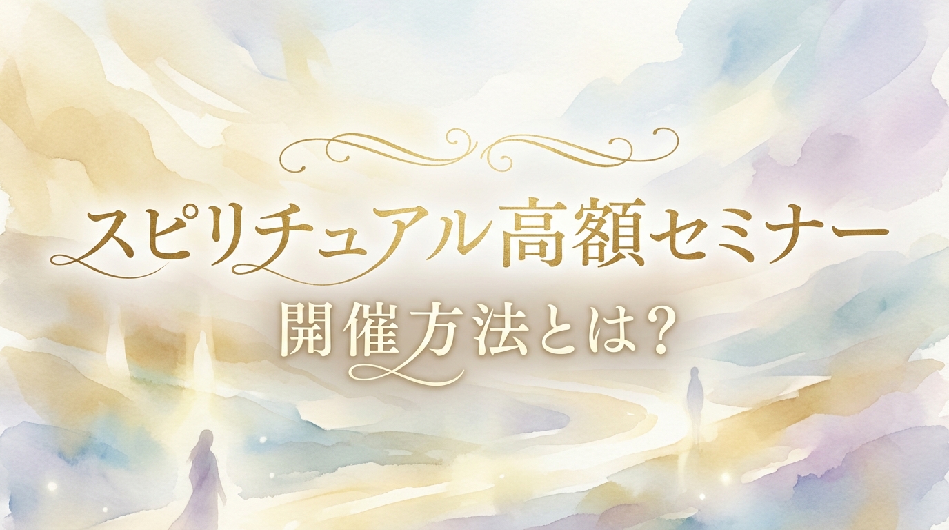 スピリチュアル高額セミナー 開催 方法とは？