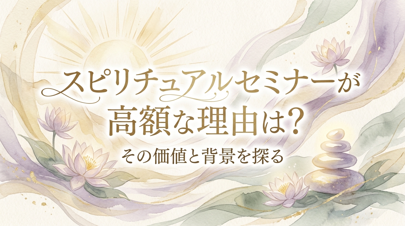 スピリチュアルセミナーが高額な理由は？