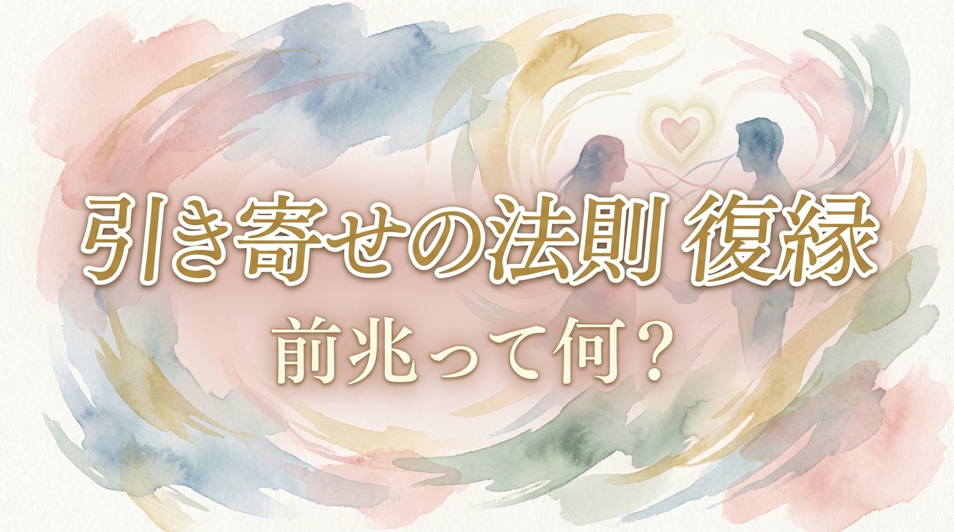 引き寄せの法則 復縁 前兆って何？