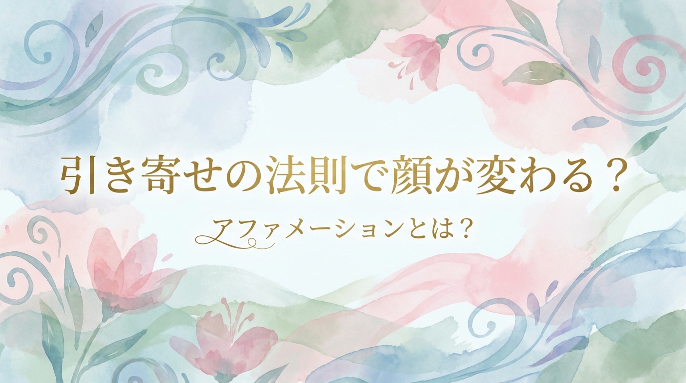 引き寄せの法則で顔が変わる？アファメーションとは？