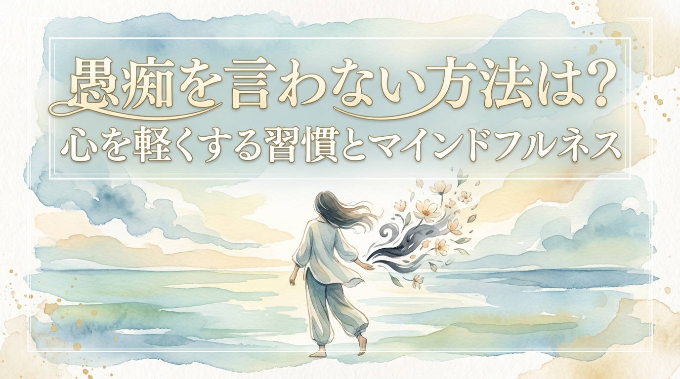 愚痴を言わない方法は？