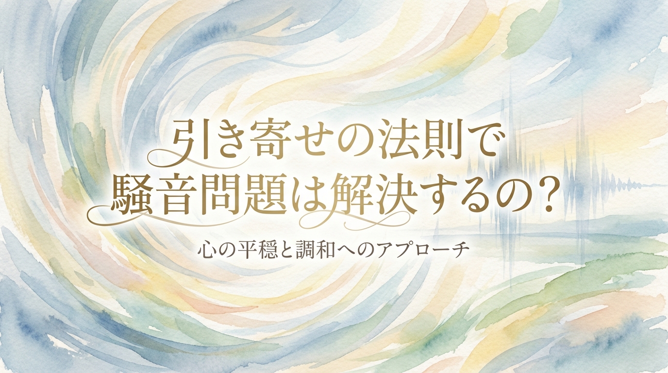 引き寄せの法則で騒音問題は解決するの？