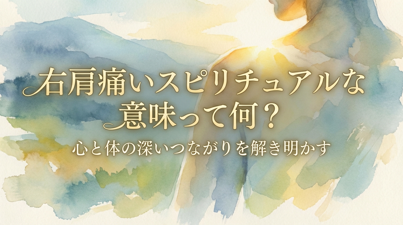 右肩痛いスピリチュアルな意味って何？