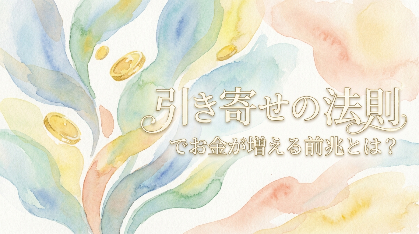 引き寄せの法則でお金が増える前兆とは？