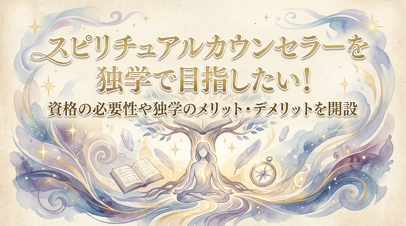 スピリチュアルカウンセラーを独学で目指したい！資格の必要性や独学のメリット・デメリットを開設