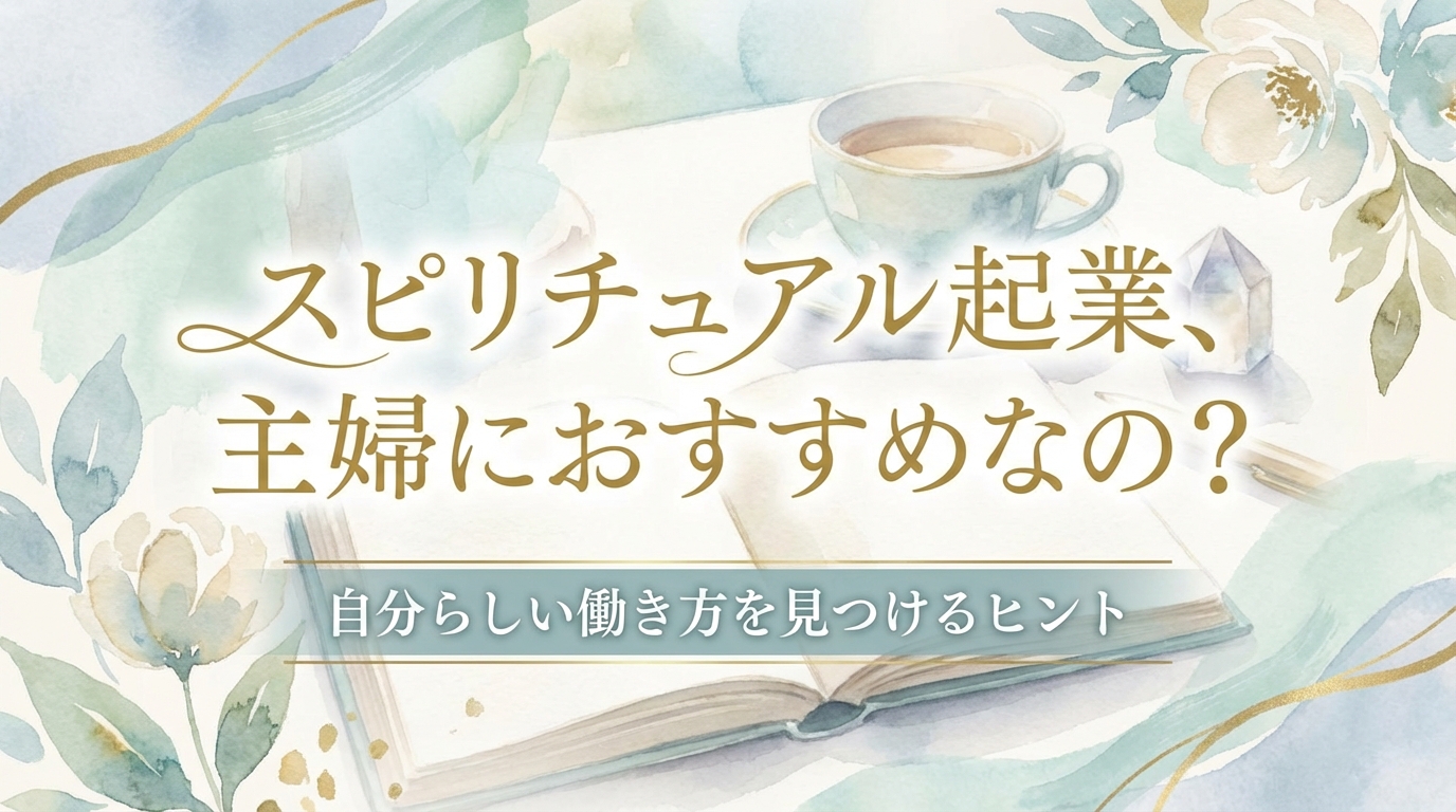 スピリチュアル起業、主婦におすすめなの？