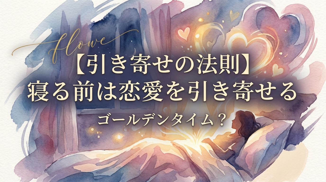 【引き寄せの法則】寝る前は恋愛を引き寄せるゴールデンタイム？