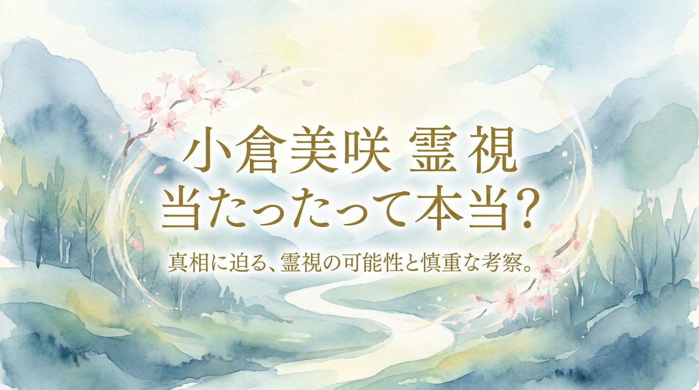 小倉美咲 霊 視 当たったって本当？