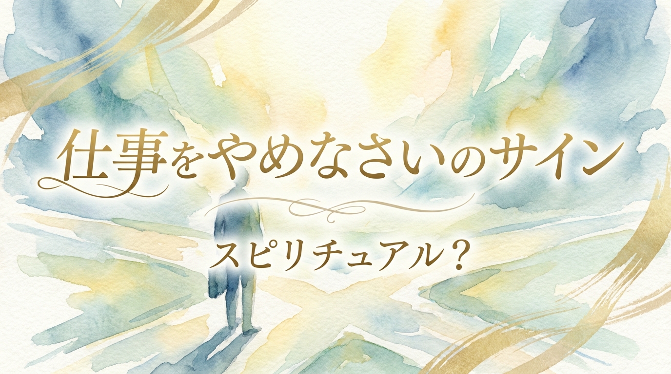 仕事をやめなさいのサイン スピリチュアル？