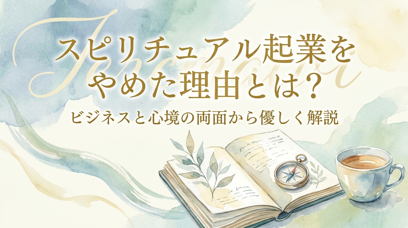 スピリチュアル起業をやめた理由とは?ビジネスと心境の両面から優しく解説